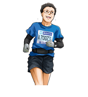 『40代から最短で速くなるマラソン上達法（SB新書）』 表紙イラスト